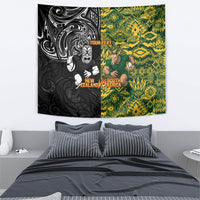 Custom New Zealand vs South Africa Tapestry Rugby Rivalry Two Nations One Battle LT9 - Polynesian Pride