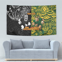 Custom New Zealand vs South Africa Tapestry Rugby Rivalry Two Nations One Battle LT9 - Polynesian Pride
