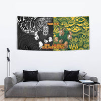 Custom New Zealand vs South Africa Tapestry Rugby Rivalry Two Nations One Battle LT9 - Polynesian Pride