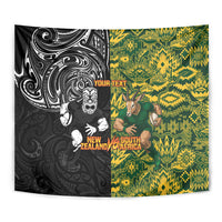 Custom New Zealand vs South Africa Tapestry Rugby Rivalry Two Nations One Battle LT9 - Polynesian Pride
