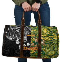 Custom New Zealand vs South Africa Travel Bag Rugby Rivalry Two Nations One Battle LT9 Multicolor - Polynesian Pride