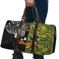 Custom New Zealand vs South Africa Travel Bag Rugby Rivalry Two Nations One Battle LT9 - Polynesian Pride