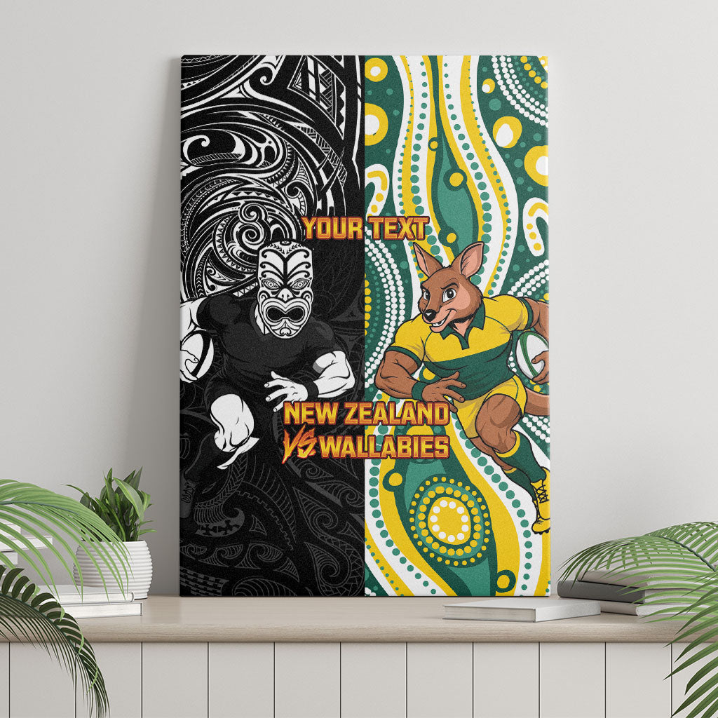 Custom Australia vs New Zealand Canvas Wall Art Rugby Rivalry Two Nations One Battle LT9 - Polynesian Pride