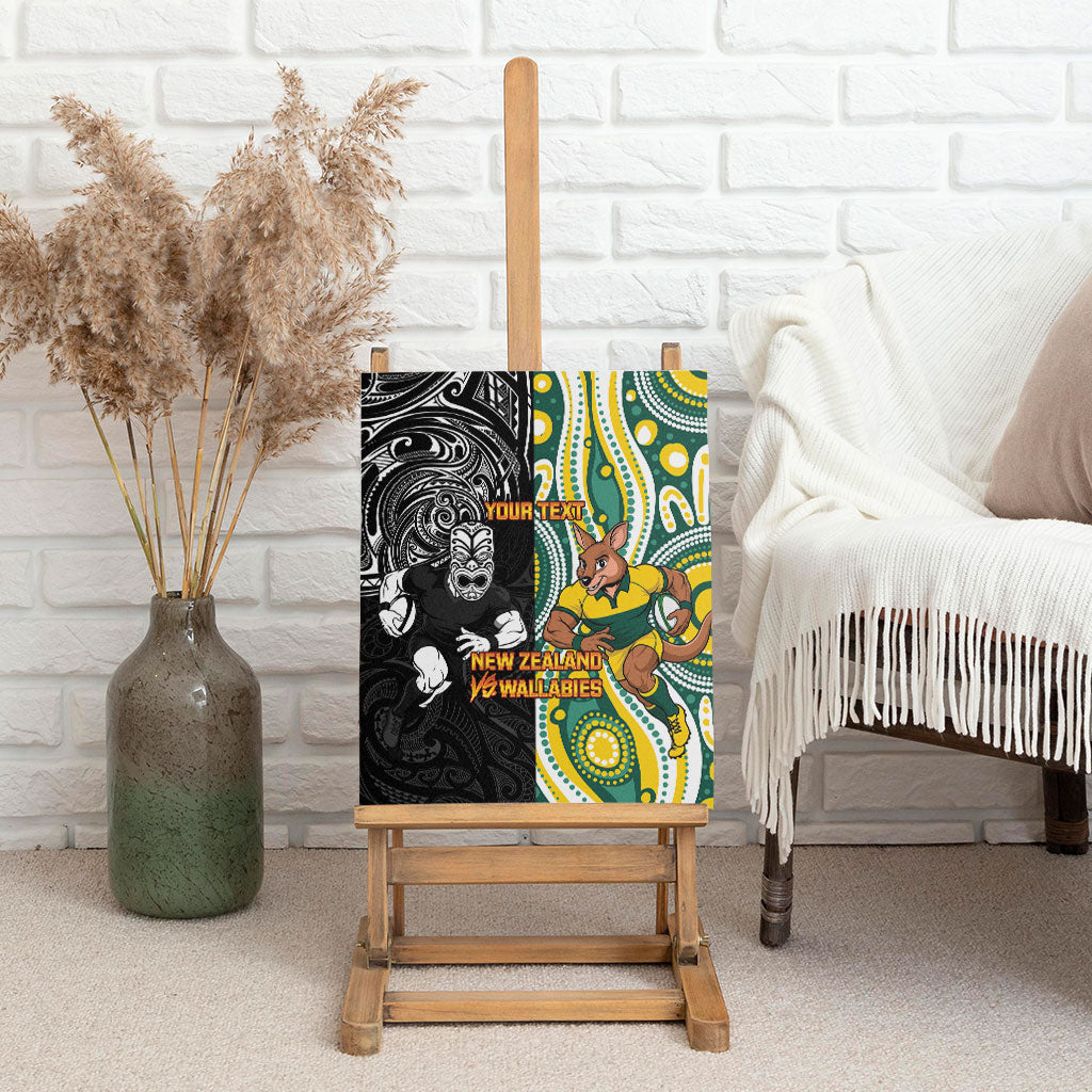 Custom Australia vs New Zealand Canvas Wall Art Rugby Rivalry Two Nations One Battle LT9 - Polynesian Pride
