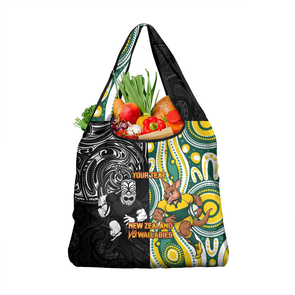 Custom Australia vs New Zealand Grocery Bag Rugby Rivalry Two Nations One Battle LT9 1-pack One Size Multicolor - Polynesian Pride