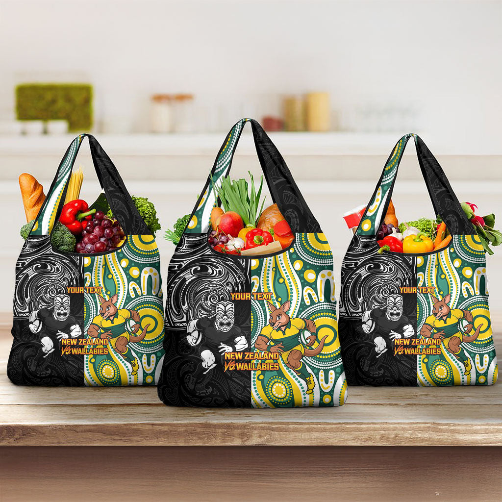 Custom Australia vs New Zealand Grocery Bag Rugby Rivalry Two Nations One Battle LT9 3-pack One Size Multicolor - Polynesian Pride