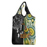 Custom Australia vs New Zealand Grocery Bag Rugby Rivalry Two Nations One Battle LT9 - Polynesian Pride