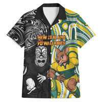 Custom Australia vs New Zealand Hawaiian Shirt Rugby Rivalry Two Nations One Battle LT9 Multicolor - Polynesian Pride