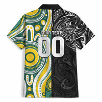 Custom Australia vs New Zealand Hawaiian Shirt Rugby Rivalry Two Nations One Battle LT9 - Polynesian Pride