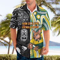 Custom Australia vs New Zealand Hawaiian Shirt Rugby Rivalry Two Nations One Battle LT9 - Polynesian Pride
