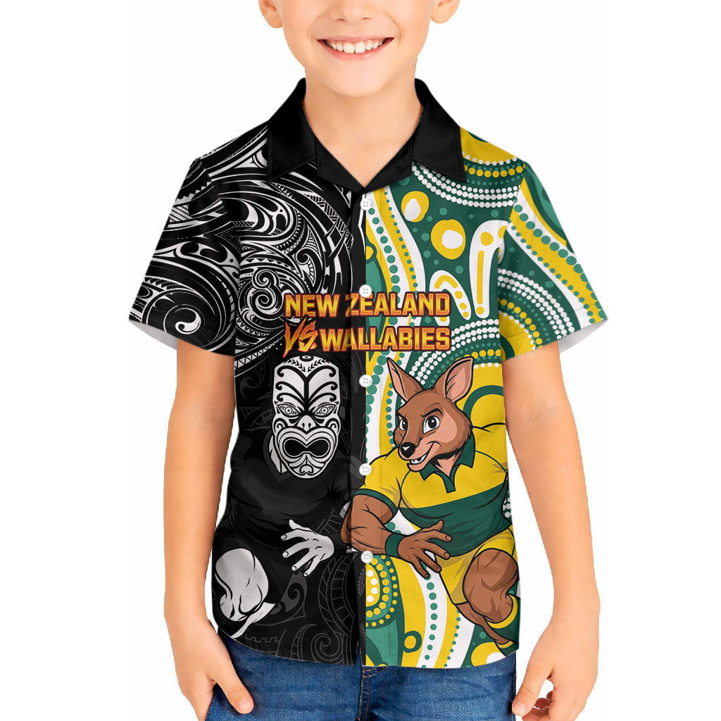 Custom Australia vs New Zealand Hawaiian Shirt Rugby Rivalry Two Nations One Battle LT9 - Polynesian Pride