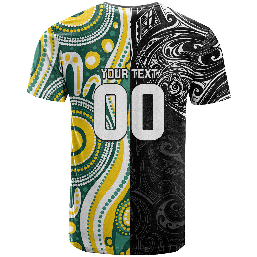 Custom Australia vs New Zealand T Shirt Rugby Rivalry Two Nations One Battle LT9 - Polynesian Pride
