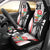 Custom Fiji England Rugby Car Seat Cover Tapa Pattern and Rose Flower World Cup 2023 LT9 - Polynesian Pride