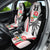 Custom Fiji England Rugby Car Seat Cover Tapa Pattern and Rose Flower World Cup 2023 LT9 - Polynesian Pride