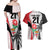 Custom Fiji England Rugby Couples Matching Off Shoulder Maxi Dress and Hawaiian Shirt Tapa Pattern and Rose Flower World Cup 2023 LT9 - Polynesian Pride