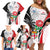 Custom Fiji England Rugby Family Matching Off Shoulder Short Dress and Hawaiian Shirt Tapa Pattern and Rose Flower World Cup 2023 LT9 - Polynesian Pride