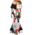 Custom Fiji England Rugby Mermaid Dress Tapa Pattern and Rose Flower World Cup 2023 LT9 - Polynesian Pride