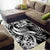 Aloha Black Tribal Honu Tattoo Area Rug