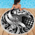 Aloha Black Tribal Honu Tattoo Beach Blanket