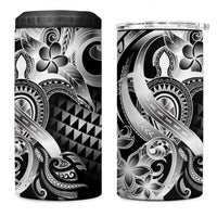 Aloha Black Tribal Honu Tattoo 4 in 1 Can Cooler Tumbler LT9 One Size: 16 oz Black - Polynesian Pride