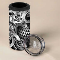 Aloha Black Tribal Honu Tattoo 4 in 1 Can Cooler Tumbler LT9 - Polynesian Pride