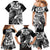 Aloha Black Tribal Honu Tattoo Family Matching Mermaid Dress and Hawaiian Shirt