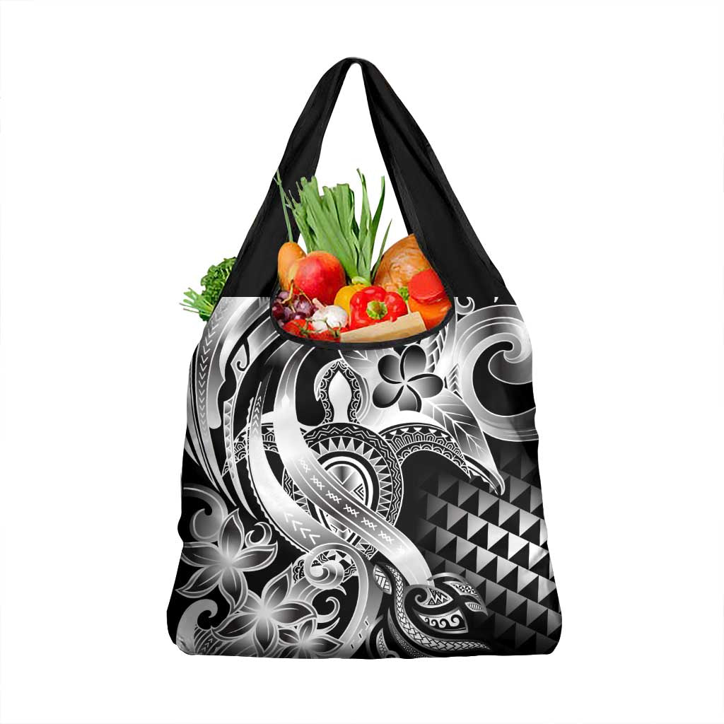 Aloha Black Tribal Honu Tattoo Grocery Bag LT9 1-pack One Size Black - Polynesian Pride