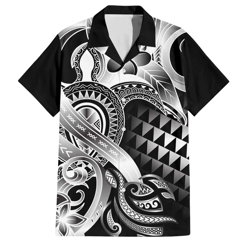 Aloha Black Tribal Honu Tattoo Hawaiian Shirt LT9 Black - Polynesian Pride
