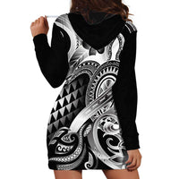 Aloha Black Tribal Honu Tattoo Hoodie Dress LT9 - Polynesian Pride