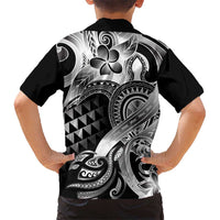 Aloha Black Tribal Honu Tattoo Kid Hawaiian Shirt LT9 - Polynesian Pride