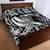 Aloha Black Tribal Honu Tattoo Quilt Bed Set