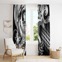 Aloha Black Tribal Honu Tattoo Window Curtain LT9 - Polynesian Pride