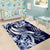 Aloha Blue Tribal Honu Tattoo Area Rug