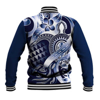 Aloha Blue Tribal Honu Tattoo Baseball Jacket LT9 - Polynesian Pride