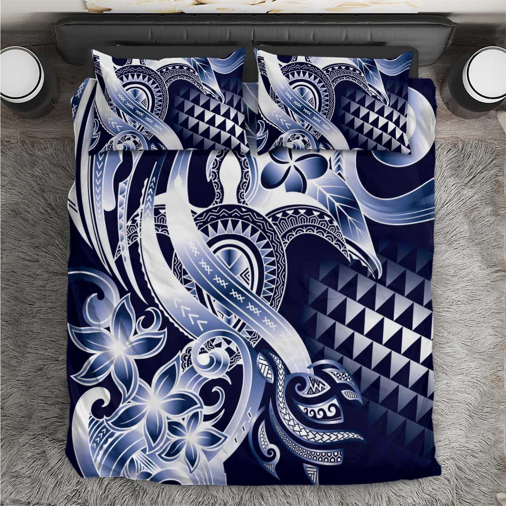 Aloha Blue Tribal Honu Tattoo Bedding Set LT9 Blue - Polynesian Pride