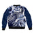 Aloha Blue Tribal Honu Tattoo Bomber Jacket