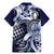 Aloha Blue Tribal Honu Tattoo Family Matching Mermaid Dress and Hawaiian Shirt