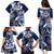 Aloha Blue Tribal Honu Tattoo Family Matching Puletasi and Hawaiian Shirt