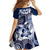 Aloha Blue Tribal Honu Tattoo Family Matching Summer Maxi Dress and Hawaiian Shirt