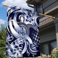 Aloha Blue Tribal Honu Tattoo Garden Flag LT9 - Polynesian Pride