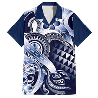 Aloha Blue Tribal Honu Tattoo Hawaiian Shirt LT9 Blue - Polynesian Pride