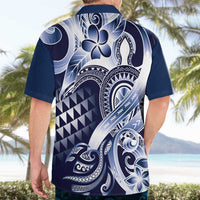 Aloha Blue Tribal Honu Tattoo Hawaiian Shirt LT9 - Polynesian Pride
