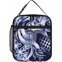 Aloha Blue Tribal Honu Tattoo Lunch Bag LT9 10.2 × 8.3 × 4.3 inch Blue - Polynesian Pride