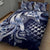 Aloha Blue Tribal Honu Tattoo Quilt Bed Set