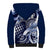 Aloha Blue Tribal Honu Tattoo Sherpa Hoodie