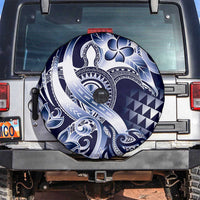 Aloha Blue Tribal Honu Tattoo Spare Tire Cover LT9 Blue - Polynesian Pride