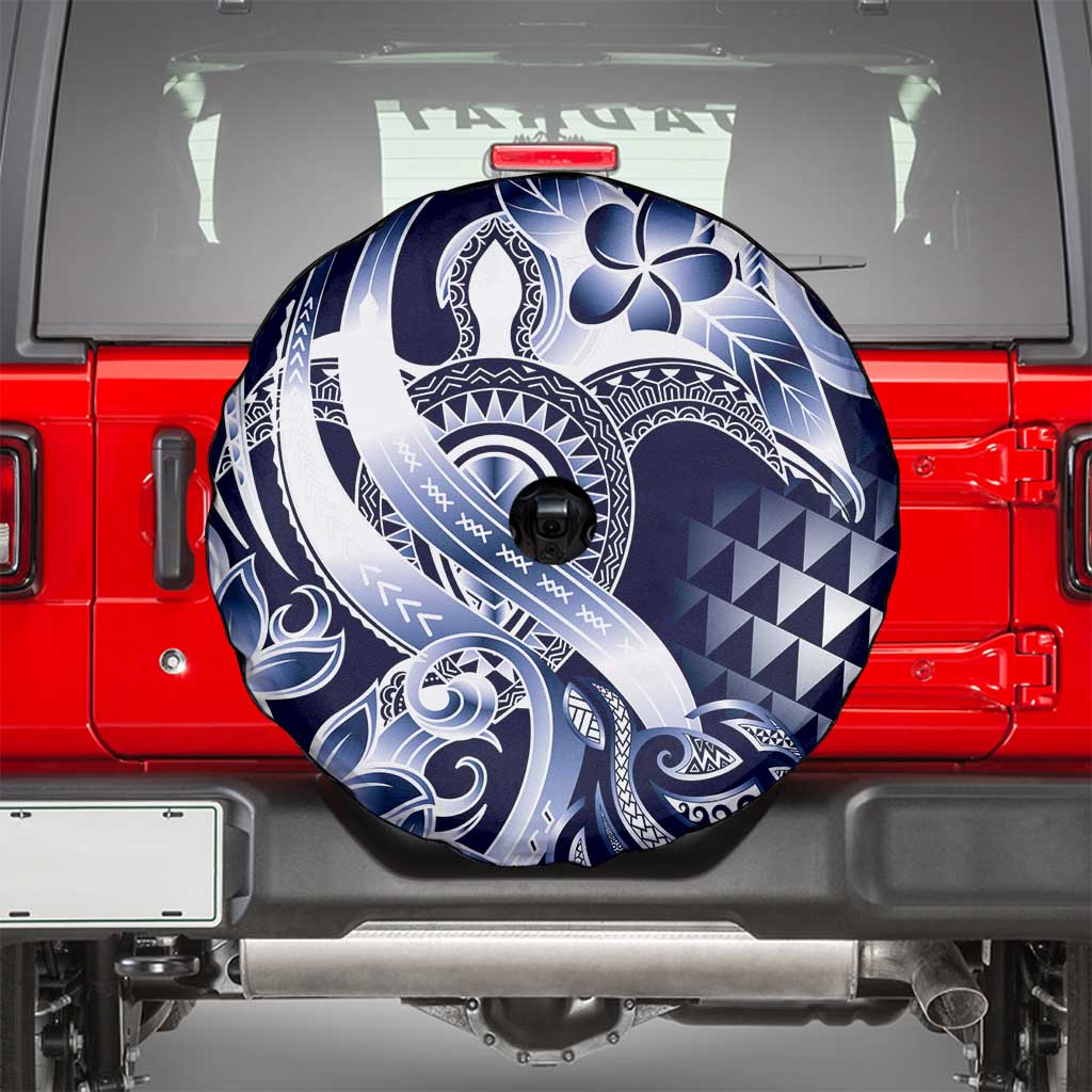 Aloha Blue Tribal Honu Tattoo Spare Tire Cover LT9 - Polynesian Pride