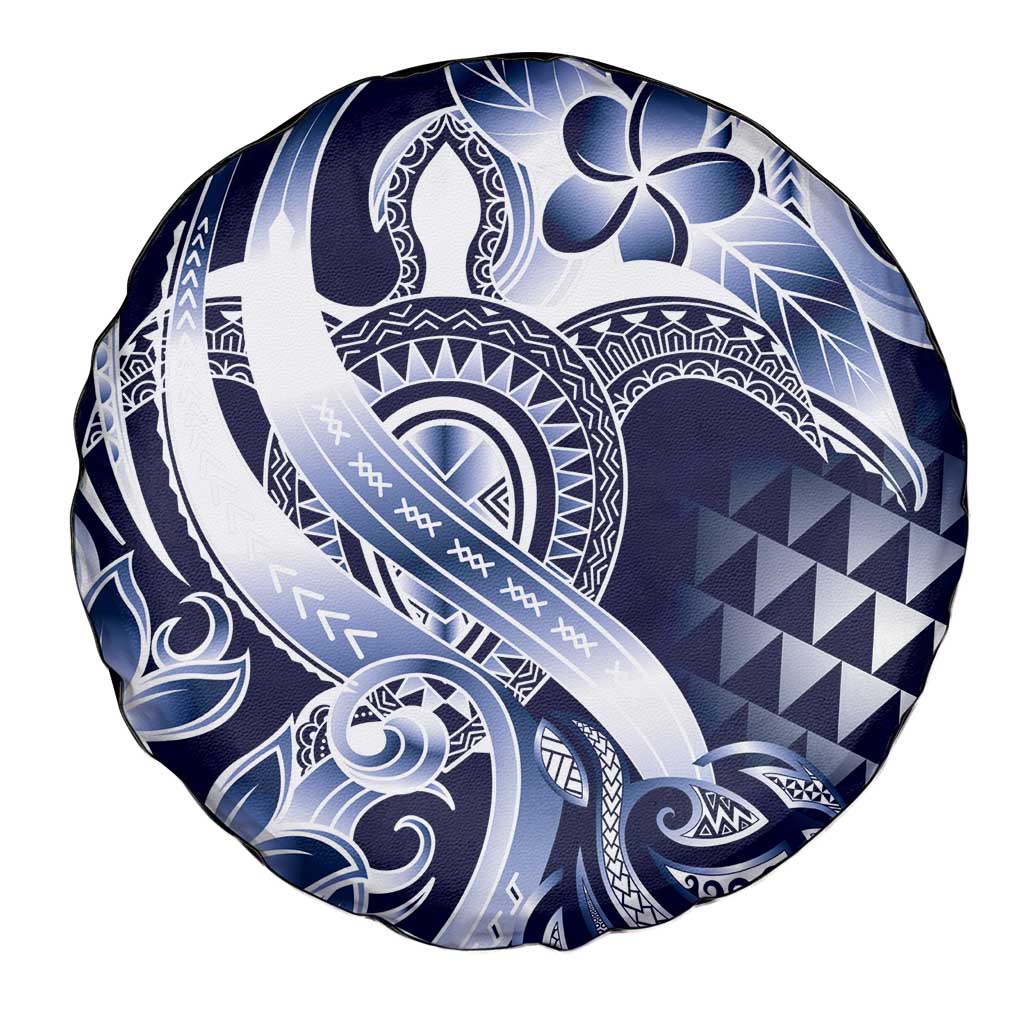 Aloha Blue Tribal Honu Tattoo Spare Tire Cover LT9 - Polynesian Pride