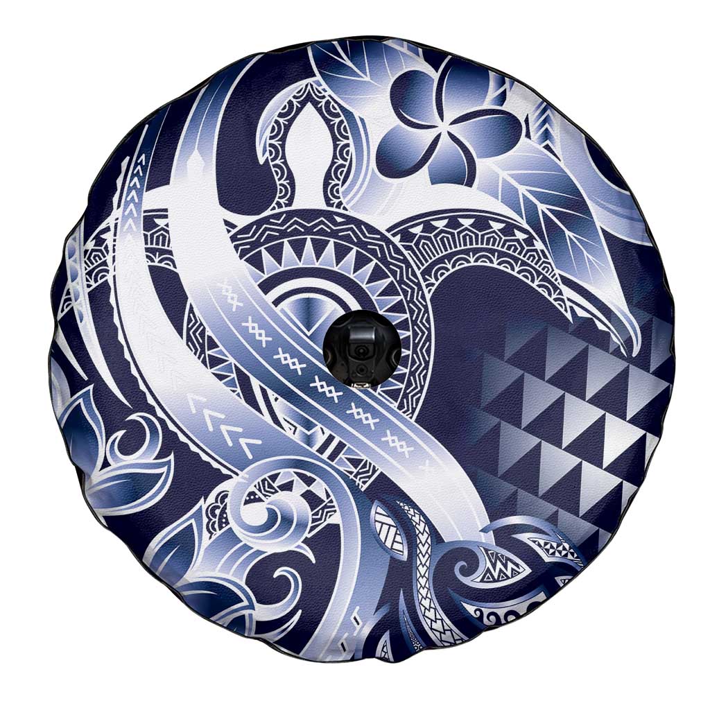 Aloha Blue Tribal Honu Tattoo Spare Tire Cover LT9 - Polynesian Pride
