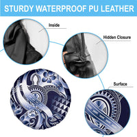 Aloha Blue Tribal Honu Tattoo Spare Tire Cover LT9 - Polynesian Pride
